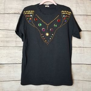 Vintage 80's/90's bedazzled Top